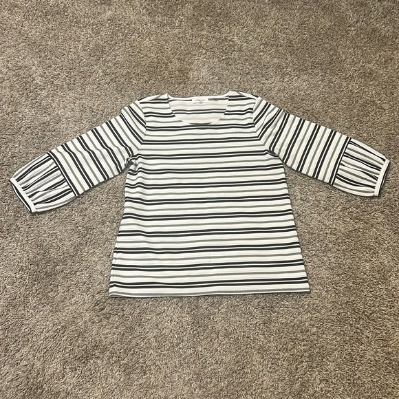 Calvin Klein top.  Medium.  Gently used, good condition.  Black and white. - Picture 1 of 3